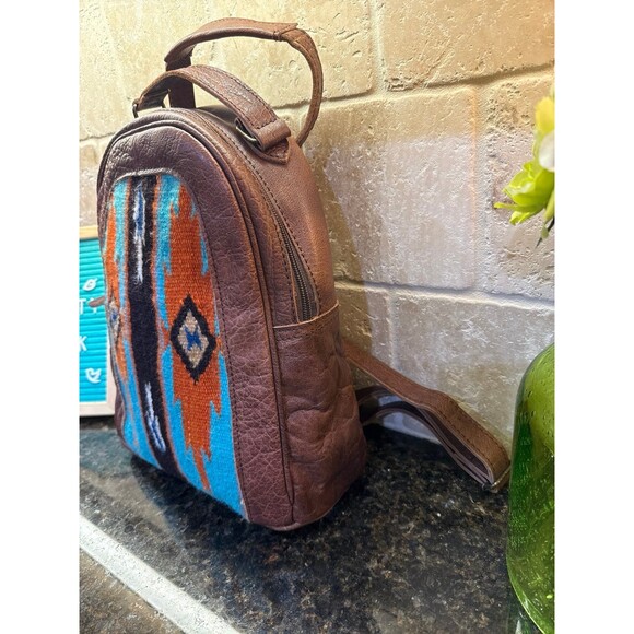American Darling Leather Saddle Blanket Backpack NWOT main image 8